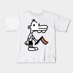 Manny Heffley Pride Flag Kids T-Shirt